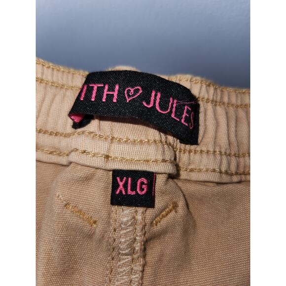 NWT With Jules Girl's Baggy Khaki Pants Beige XL - Picture 3 of 7